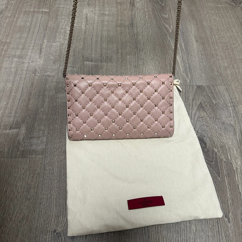 Valentino Neutral Rockstud Spike Shoulder Bag - Picture 3 of 6